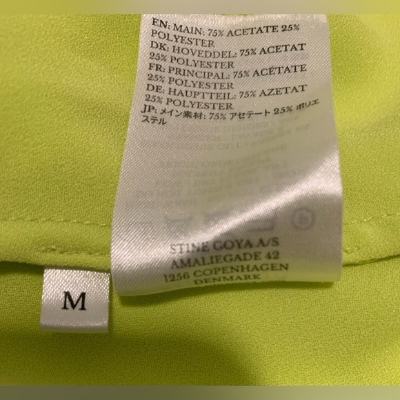 Stine Goya Rosario Dress color Yuzu/Green size Medium Tie Bow Straps NWT - Picture 12 of 15